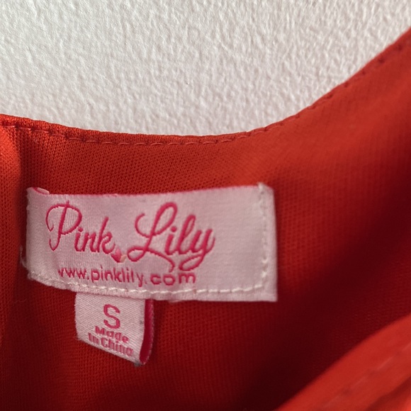 Pink Lily Red Floral Dress Size Small - Picture 3 of 3